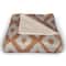 Terracotta Brush Diamonds 50" x 60" Sherpa Fleece Blanket